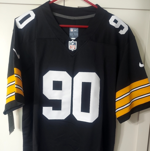 TJ Watt Pittsburgh Steelers Black Stitched Jersey. Ships SAME Day. NWT - Picture 1 of 5